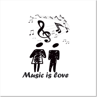 Music is love#Music#love Posters and Art